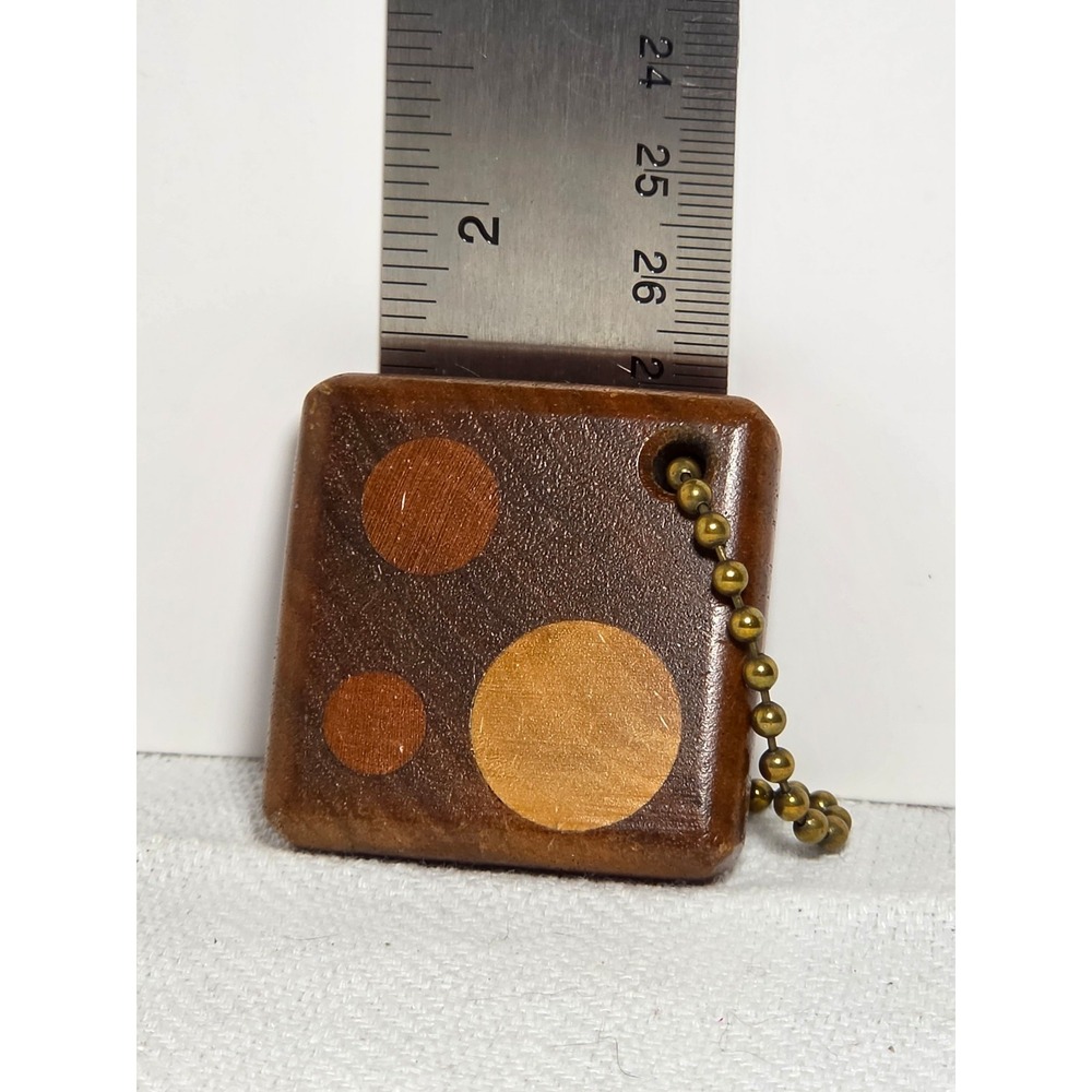 Vintage beautiful keychain solid wood handmade